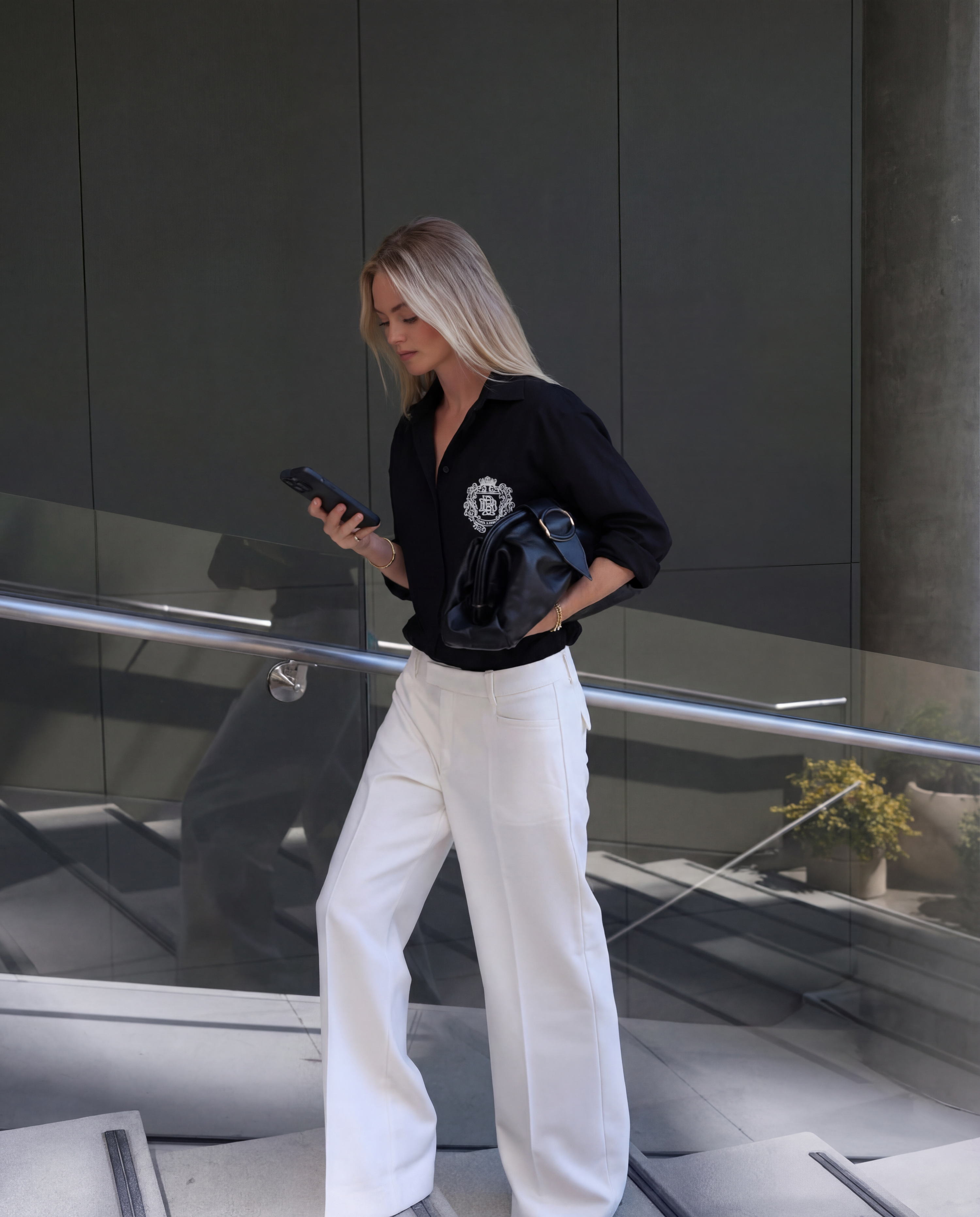 MONOGRAM BLACK SHIRT